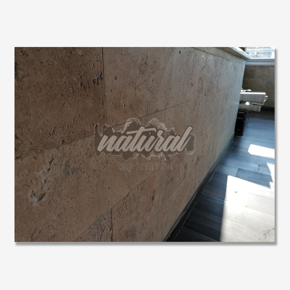 Traverten Duvar Kaplama 15x40,6 (1cm Kalınlık),Doğal taş yer döşeme