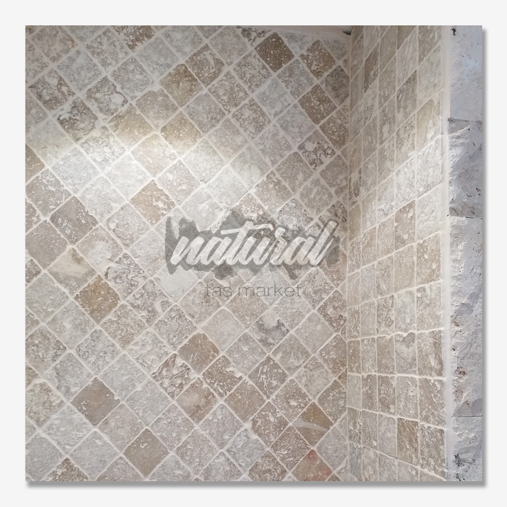 Traverten Duvar Kaplama 15x40,6(1cm Kalınlık),Doğal taş yer döşeme