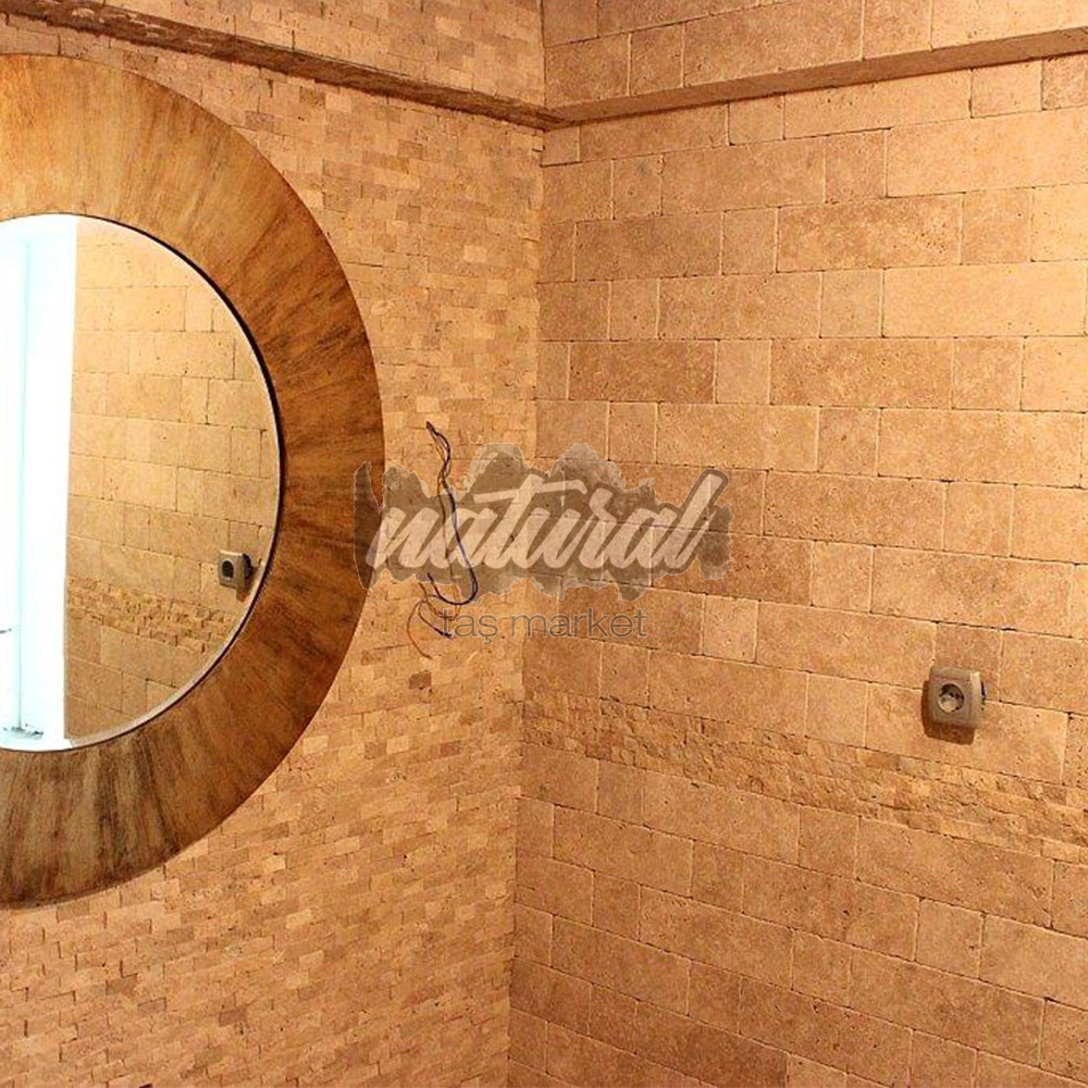 Traverten Duvar Kaplama 15x40,6(1cm Kalınlık),Doğal taş yer döşeme
