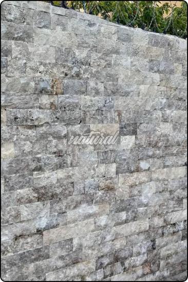Gümüş Traverten Filesiz Patlatma Taş (10xBS) 