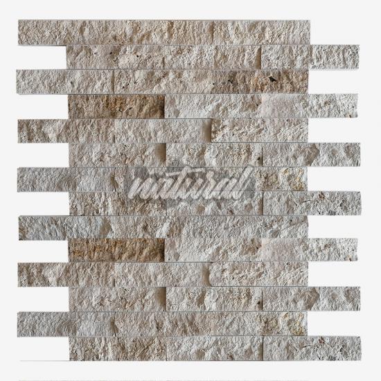 Klasik Traverten Filesiz Patlatma Taş (5x20) - Patlatma taş, Kültür Tuğlası, Doğal taş, Traverten Patlatma, Uygulama